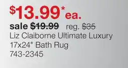 JC Penney Liz Claiborne Ultimate Luxury 17x24 Bath Rug offer