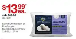 JC Penney Stays Fluffy Medium or Firm Support Standard/Queen Pillow offer