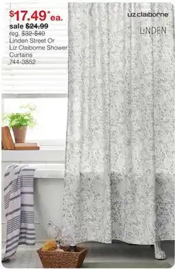 JC Penney Linden Street Or Liz Claiborne Shower Curtains offer