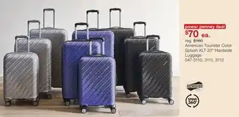 JC Penney American Tourister Color Splash XLT 20 Hardside Luggage offer