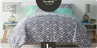 JC Penney Home Expressions Ayden Twin Complete Bedding Set With Sheets offer