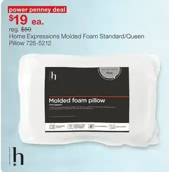 JC Penney Home Expressions Molded Foam Standard/Queen Pillow offer
