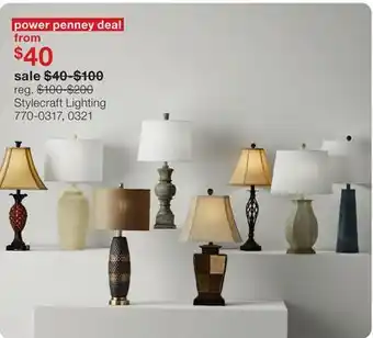 JC Penney Stylecraft Lighting offer