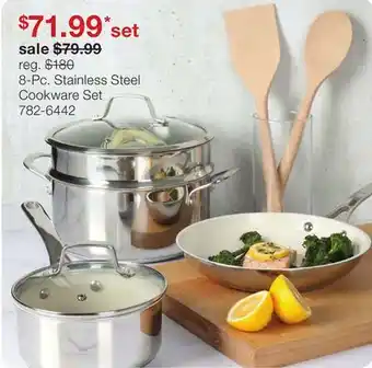 JC Penney 8-Pc. Stainless Steel Cookware Set offer