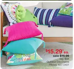 JC Penney Outdoor Decorative Pillows offer