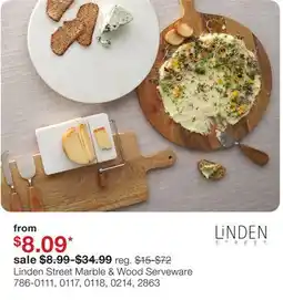 JC Penney Linden Street Marble & Wood Serveware offer