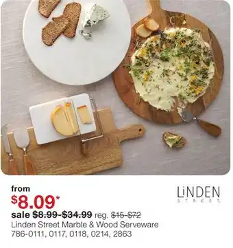 JC Penney Linden Street Marble & Wood Serveware offer