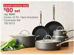JC Penney Cooks 10-Pc. Hard-Anodized Cookware Set offer