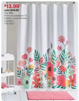 JC Penney Home Expressions Or Distant Lands Shower Curtains offer