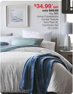 JC Penney Home Expressions Crinkle Texture Twin/Twin XL Comforter Set offer