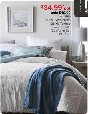 JC Penney Home Expressions Crinkle Texture Twin/Twin XL Comforter Set offer
