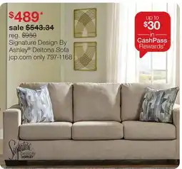 JC Penney Signature Design By Ashley Deltona Sofa offer