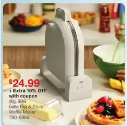 JC Penney bella Flip & Store Waffle Maker offer