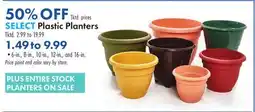 Boscov's Plastic Planters offer