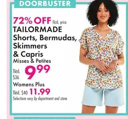 Boscov's TAILORMADE Shorts, Bermudas, Skimmers & Capris offer