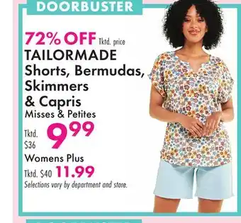 Boscov's TAILORMADE Shorts, Bermudas, Skimmers & Capris offer