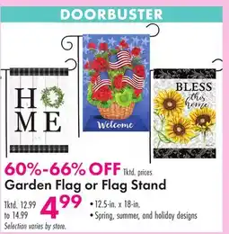 Boscov's Garden Flag or Flag Stand offer