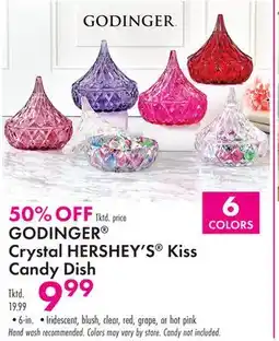 Boscov's GODINGER Crystal HERSHEY'S Kiss Candy Dish offer