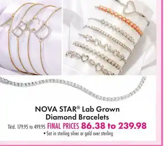 Boscov's NOVA STAR Lab Grown Diamond Bracelets offer