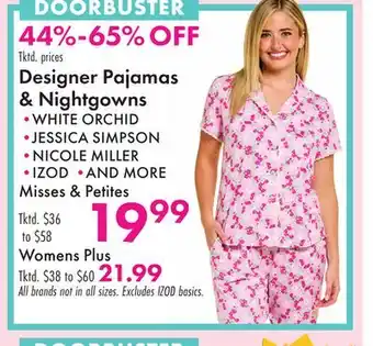 Boscov's Designer Pajamas & Nightgowns offer