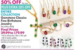 Boscov's ENTIRE COLLECTION Gemstone Classics Fine Birthstone Jewelry offer