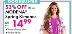 Boscov's MODENA Spring Kimonos offer