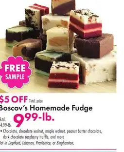 Boscov's Boscov's Homemade Fudge offer