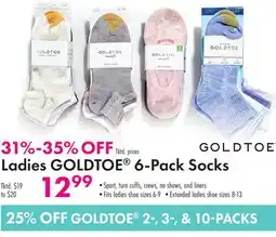 Boscov's Ladies GOLDTOE 6-Pack Socks offer
