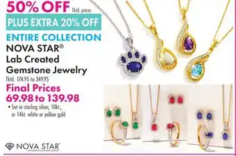 Boscov's ENTIRE COLLECTION NOVA STAR Lab Created Gemstone Jewelry offer