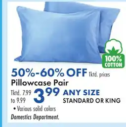 Boscov's Pillowcase Pair offer