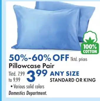Boscov's Pillowcase Pair offer
