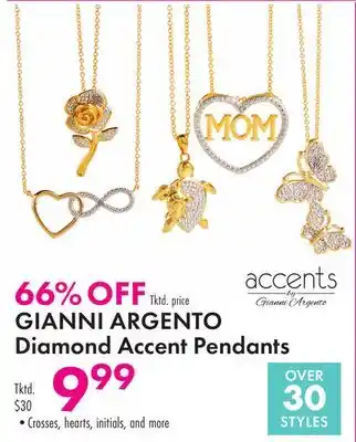 Boscov's GIANNI ARGENTO Diamond Accent Pendants offer