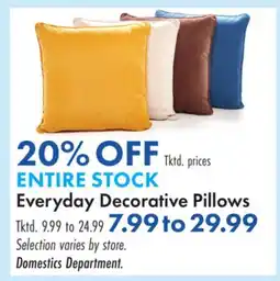 Boscov's ENTIRE STOCK Everyday Decorative Pillows offer