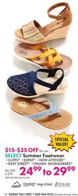 Boscov's SELECT Summer Footwear offer
