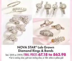 Boscov's NOVA STAR Lab Grown Diamond Rings & Bands offer