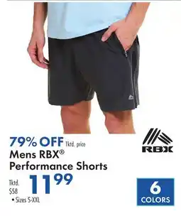 Boscov's Mens RBX Performance Shorts offer
