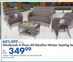 Boscov's Westbrook 4-Piece All-Weather Wicker Seating Set offer