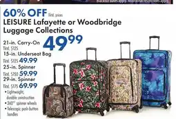 Boscov's LEISURE Lafayette or Woodbridge Luggage Collections offer