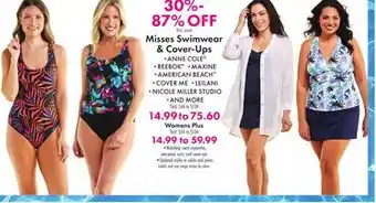 Boscov's Misses Swimwear & Cover-Ups offer