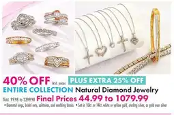 Boscov's Natural Diamond Jewelry offer