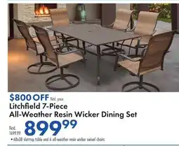 Boscov's Litchfield 7-Piece All-Weather Resin Wicker Dining Set offer