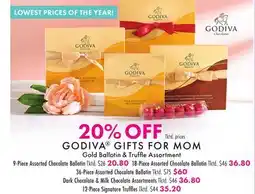 Boscov's GODIVA GIFTS FOR MOM Gold Ballotin & Truffle Assortment offer