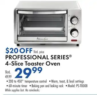 Boscov's PROFESSIONAL SERIES 4-Slice Toaster Oven offer
