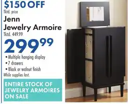 Boscov's Jenn Jewelry Armoire offer