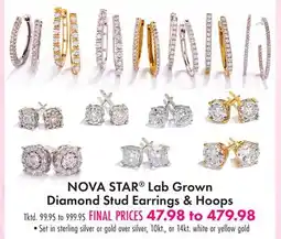 Boscov's NOVA STAR Lab Grown Diamond Stud Earrings & Hoops offer