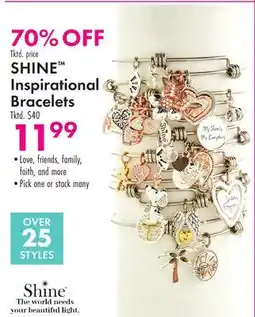 Boscov's SHINE Inspirational Bracelets offer