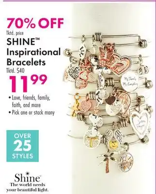 Boscov's SHINE Inspirational Bracelets offer