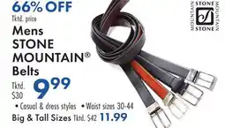 Boscov's Mens STONE MOUNTAIN Belts offer