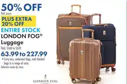 Boscov's LONDON FOG Luggage offer