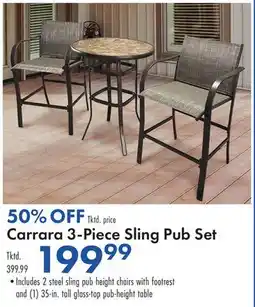 Boscov's Carrara 3-Piece Sling Pub Set offer